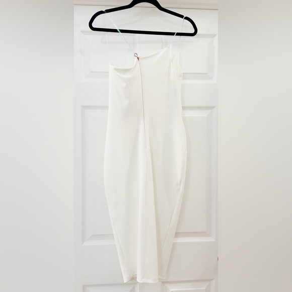 NWT Nookie Lust One Shoulder Midi Dress in White Bridal sz Large - Picture 5 of 9